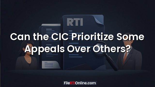 Can the CIC Prioritize Some Appeals Over Others?