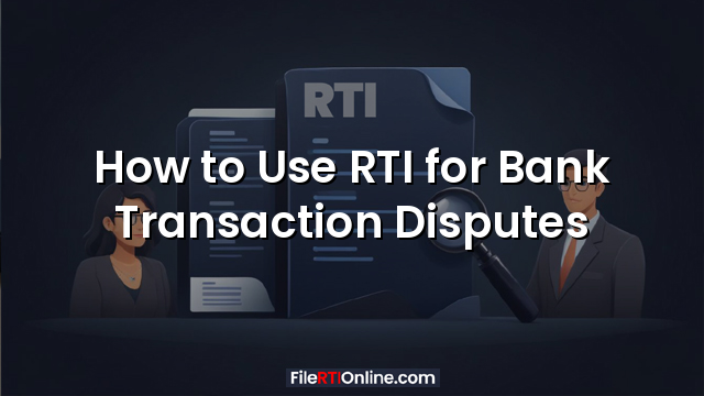 How to Use RTI for Bank Transaction Disputes