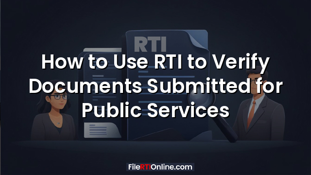 How to Use RTI to Verify Documents Submitted for Public Services