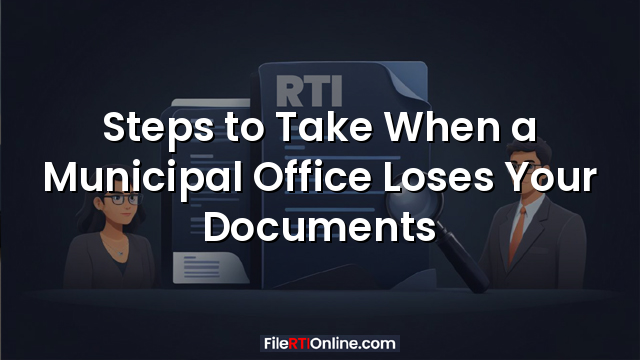Steps to Take When a Municipal Office Loses Your Documents