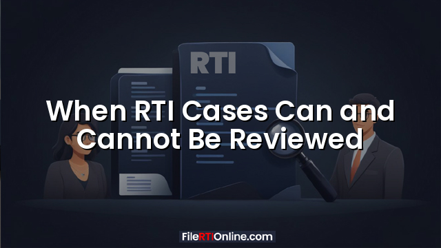 When RTI Cases Can and Cannot Be Reviewed
