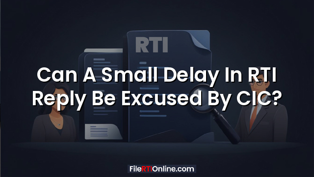 Can A Small Delay In RTI Reply Be Excused ?