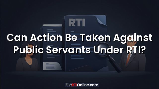 Can Action Be Taken Against Public Servants Under RTI?