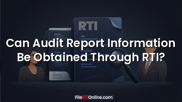 Can Audit Report Information Be Obtained Through RTI?