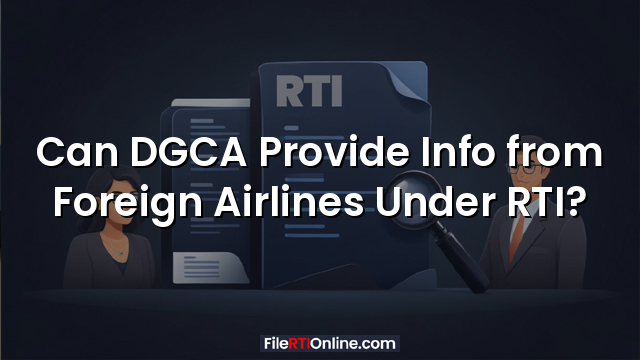 Can DGCA Provide Info from Foreign Airlines Under RTI?