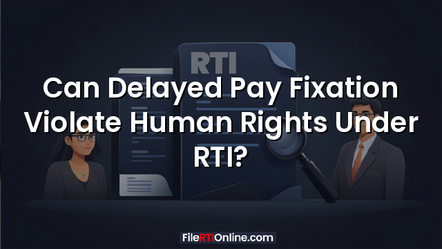 Can Delayed Pay Fixation Violate Human Rights Under RTI?