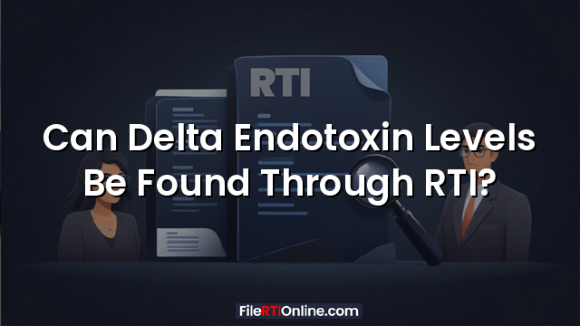 Can Delta Endotoxin Levels Be Found Through RTI?