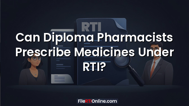 Can Diploma Pharmacists Prescribe Medicines Under RTI?