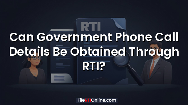 Can Government Phone Call Details Be Obtained Through RTI?