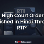 Can High Court Orders Be Published in Hindi Through RTI?