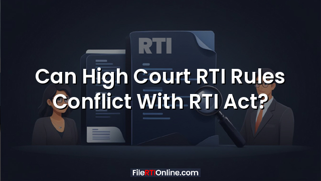 Can High Court RTI Rules Conflict With RTI Act?