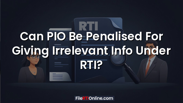 Can PIO Be Penalised For Giving Irrelevant Info Under RTI?