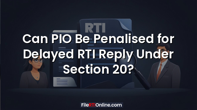 Can PIO Be Penalised for Delayed RTI Reply Under Section 20?