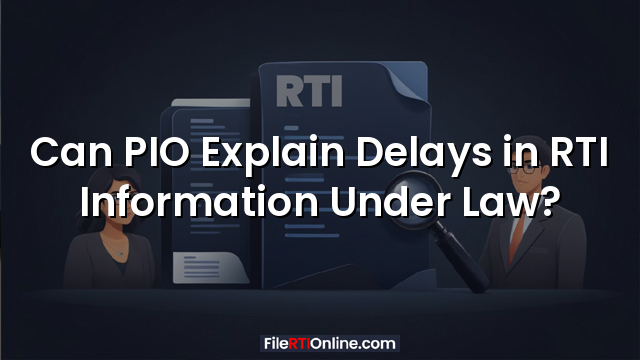Can PIO Explain Delays in RTI Information Under Law?