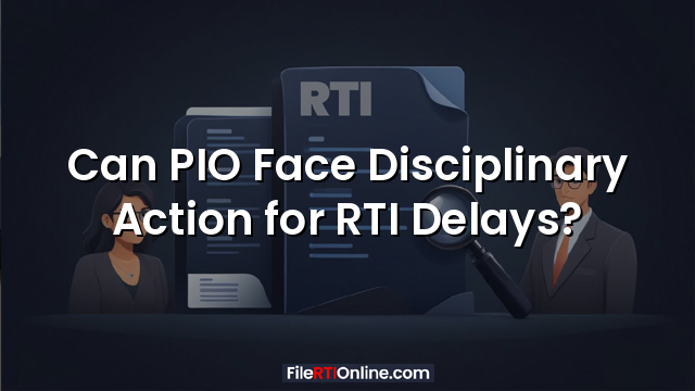 Can PIO Face Disciplinary Action for RTI Delays?
