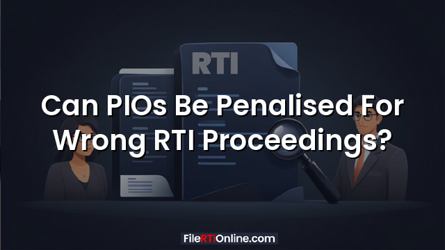 Can PIOs Be Penalised For Wrong RTI Proceedings?