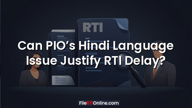 Can PIO’s Hindi Language Issue Justify RTI Delay?