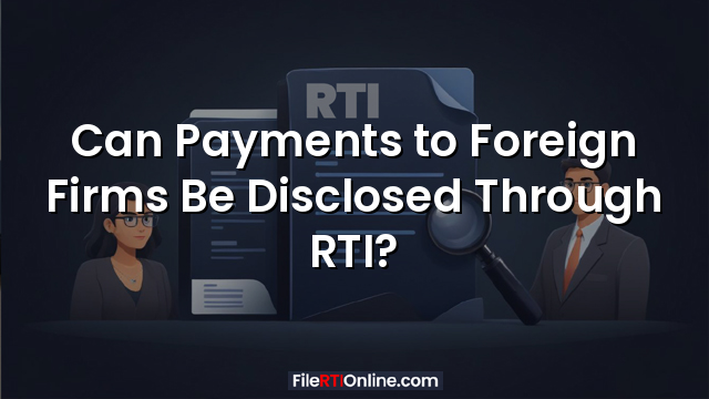 Can Payments to Foreign Firms Be Disclosed Through RTI?