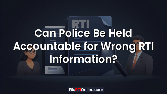 Can Police Be Held Accountable for Wrong RTI Information?