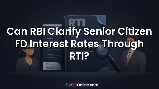 Can RBI Clarify Senior Citizen FD Interest Rates Through RTI?