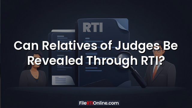 Can Relatives of Judges Be Revealed Through RTI?