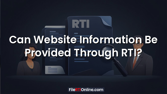 Can Website Information Be Provided Through RTI?