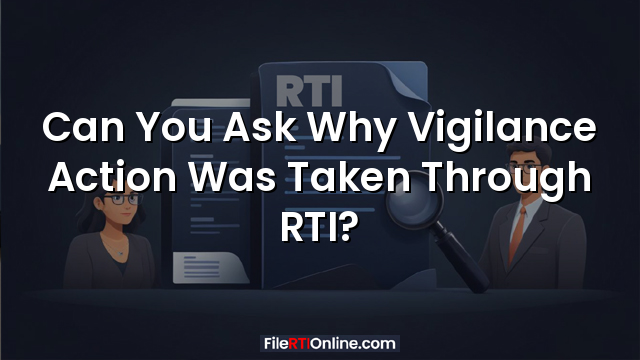 Can You Ask Why Vigilance Action Was Taken Through RTI?