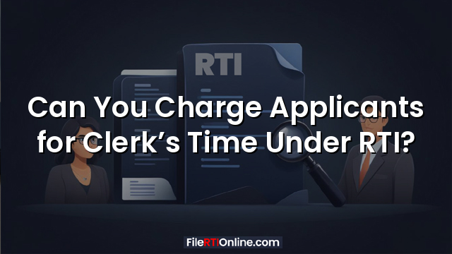 Can You Charge Applicants for Clerk’s Time Under RTI?