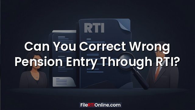 Can You Correct Wrong Pension Entry Through RTI?