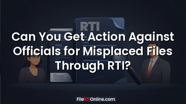 Can You Get Action Against Officials for Misplaced Files Through RTI?