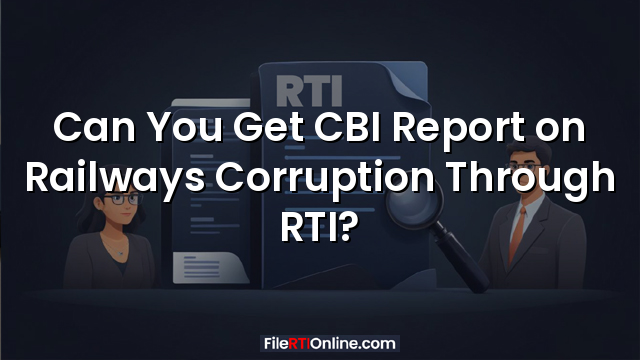 Can You Get CBI Report on Railways Corruption Through RTI?