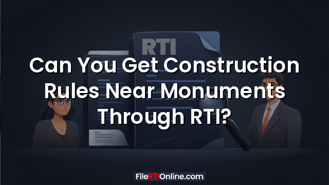 Can You Get Construction Rules Near Monuments Through RTI?