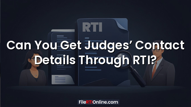Can You Get Judges’ Contact Details Through RTI?