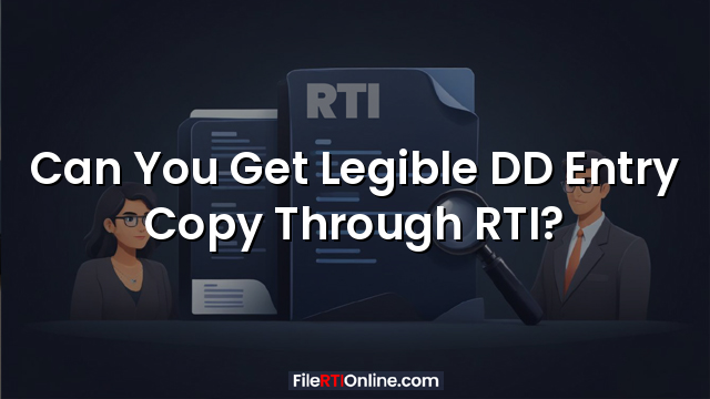 Can You Get Legible DD Entry Copy Through RTI?