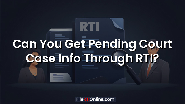 Can You Get Pending Court Case Info Through RTI?