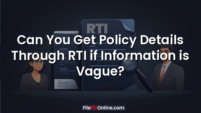 Can You Get Policy Details Through RTI if Information is Vague?