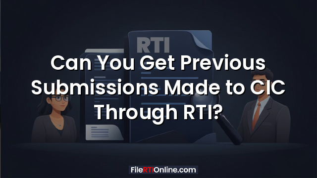 Can You Get Previous Submissions Made to CIC Through RTI?