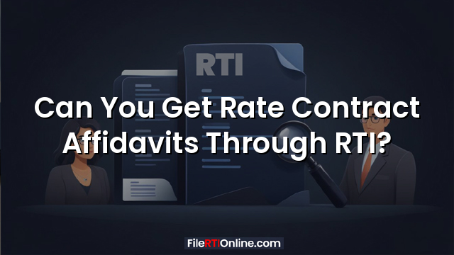 Can You Get Rate Contract Affidavits Through RTI?