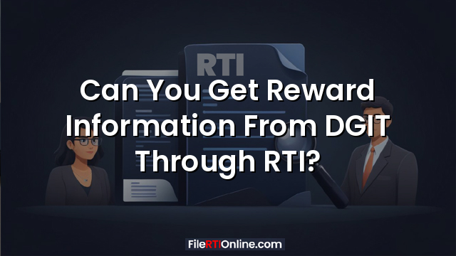 Can You Get Reward Information From DGIT Through RTI?