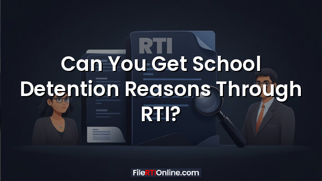 Can You Get School Detention Reasons Through RTI?