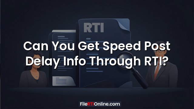 Can You Get Speed Post Delay Info Through RTI?