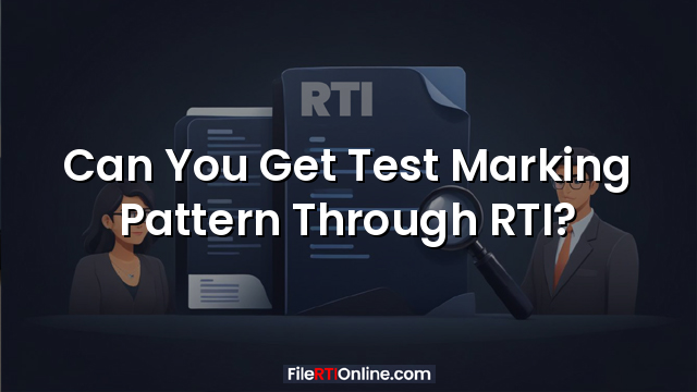 Can You Get Test Marking Pattern Through RTI?