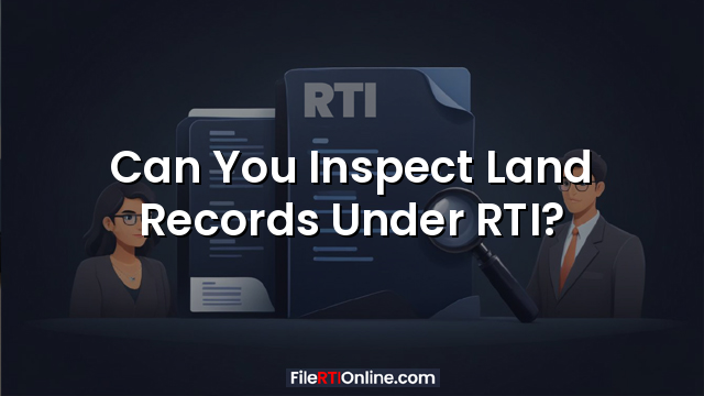 Can You Inspect Land Records Under RTI?
