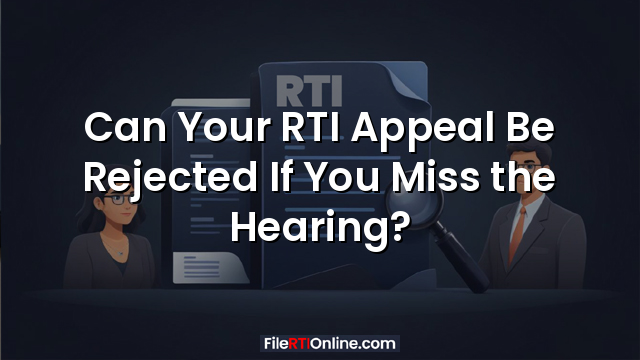 Can Your RTI Appeal Be Rejected If You Miss the Hearing?