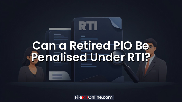 Can a Retired PIO Be Penalised Under RTI?