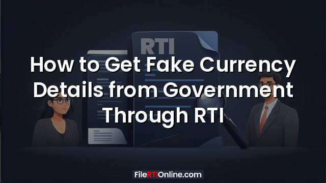 How to Get Fake Currency Details from Government Through RTI