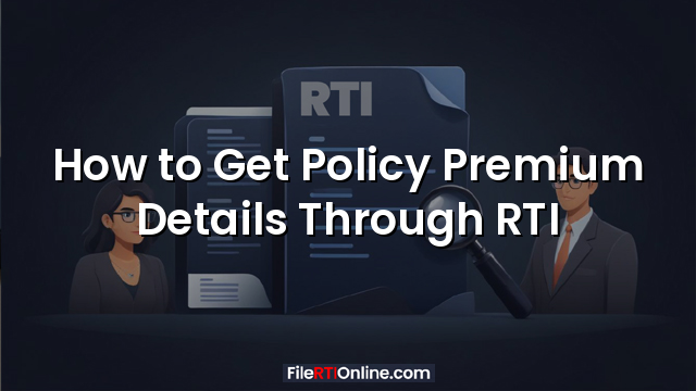 How to Get Policy Premium Details Through RTI