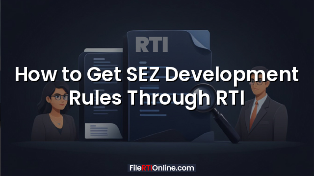 How to Get SEZ Development Rules Through RTI