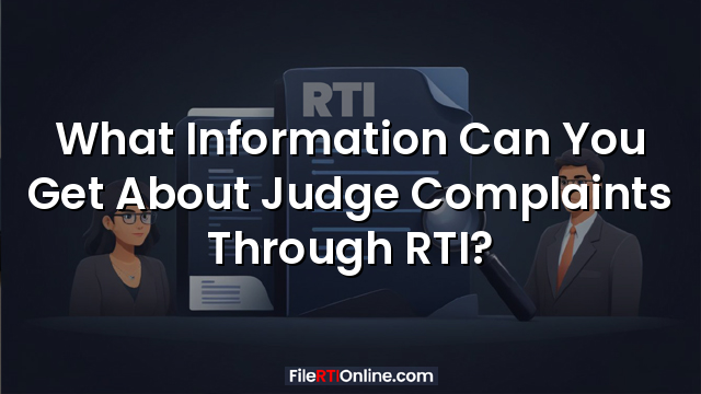 What Information Can You Get About Judge Complaints Through RTI?